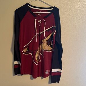 Majestic Red and Black Arizona
Coyotes Hockey Women's Top